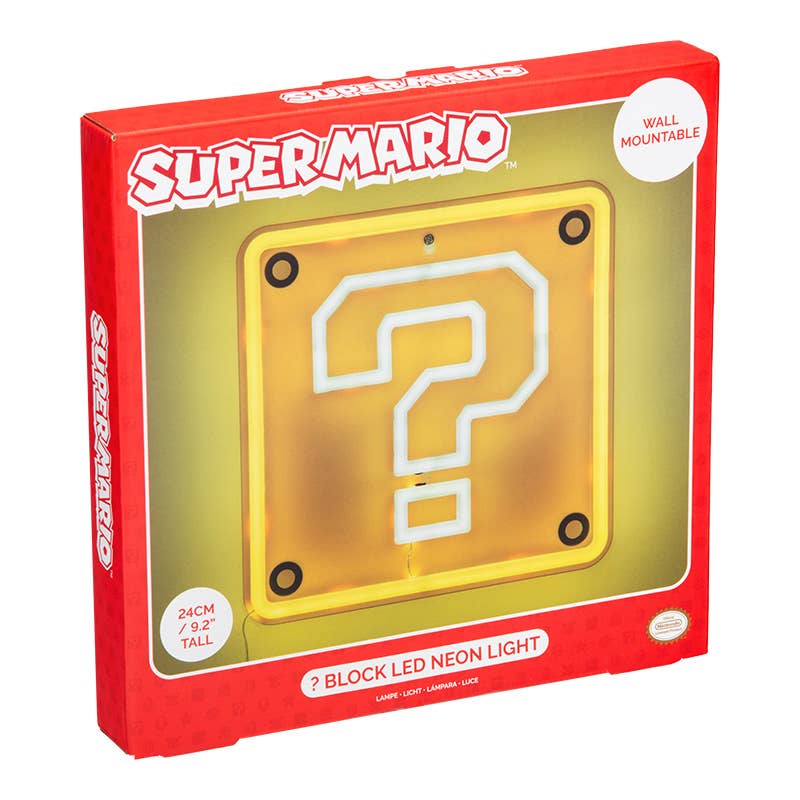 Super Mario: Question Block LED Neon Wall Light
