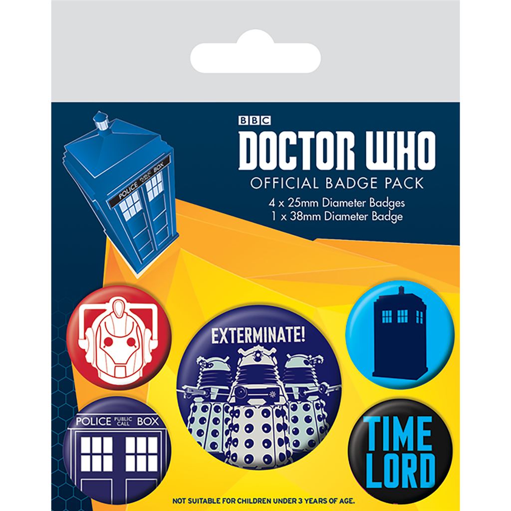 Doctor Who: Exterminate Badge Pack