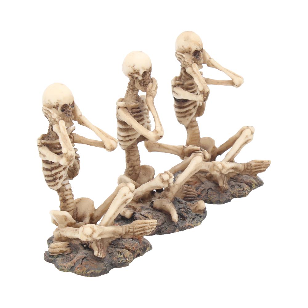 Nemesis Now x See No, Hear No, Speak No: Set of 3 Skeleton Figures