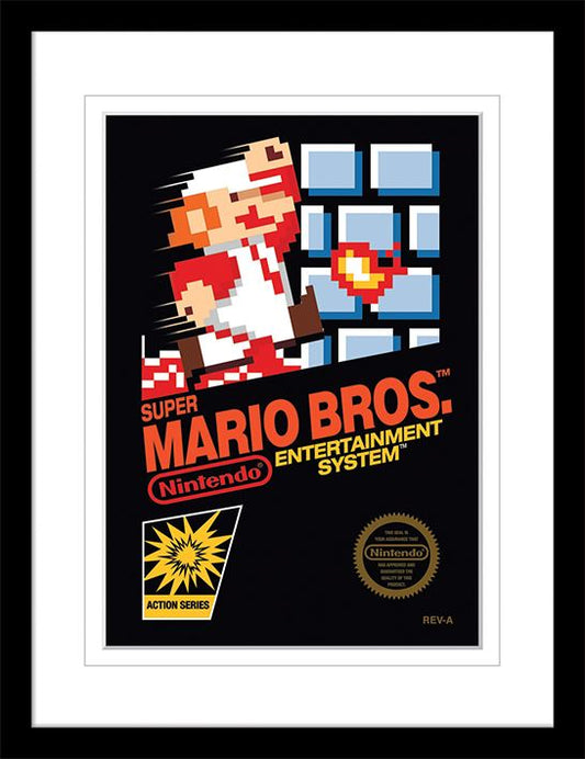 Super Mario Bros: NES Cover Framed Print