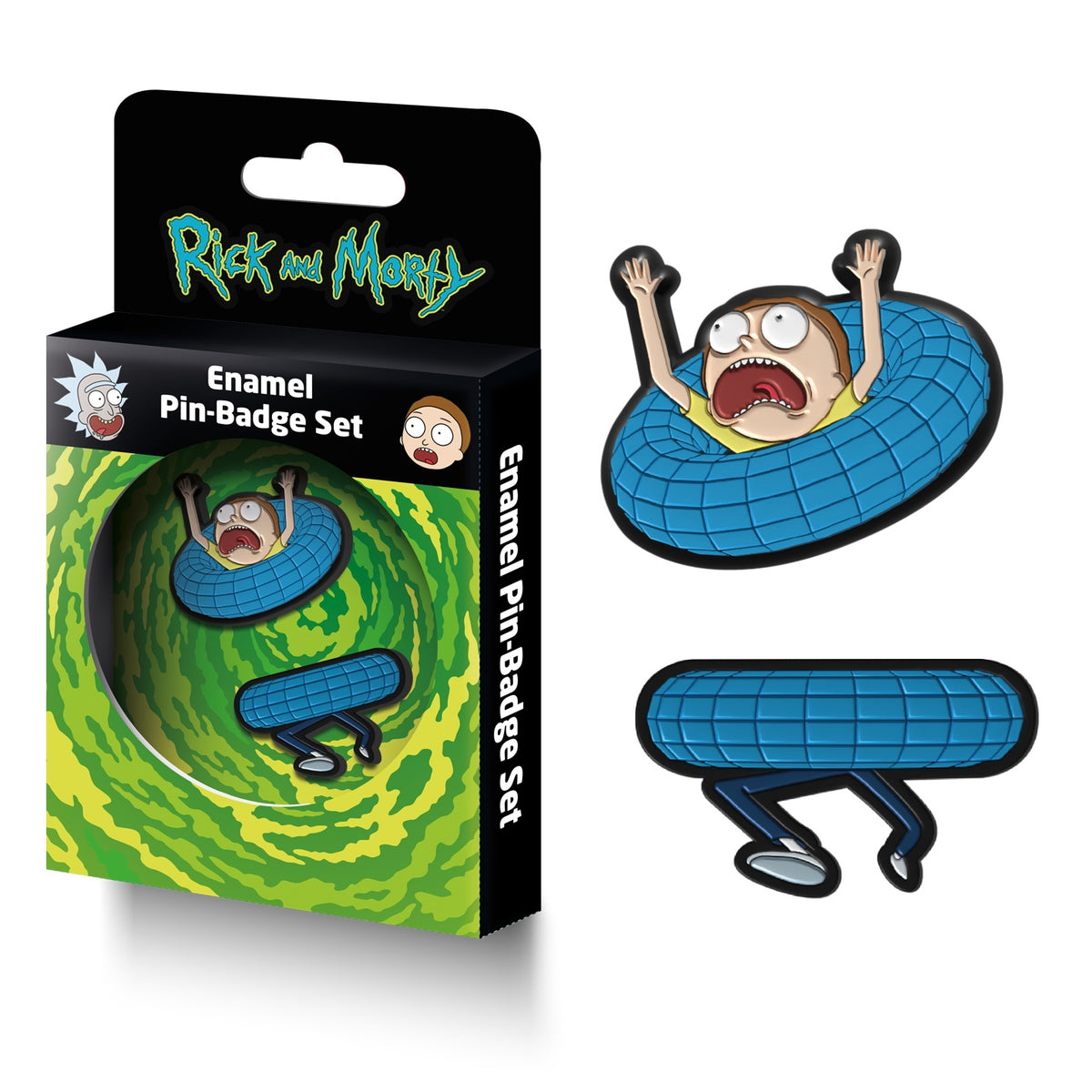RICK AND MORTY (WORMHOLE) ENAMEL PIN BADGE SET