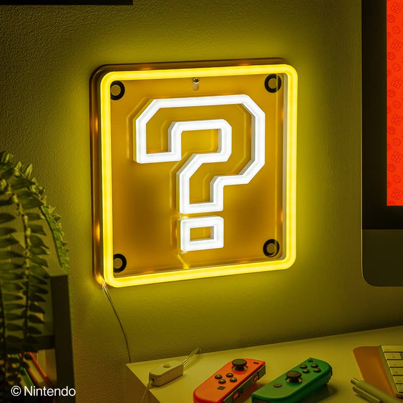 Super Mario: Question Block LED Neon Wall Light