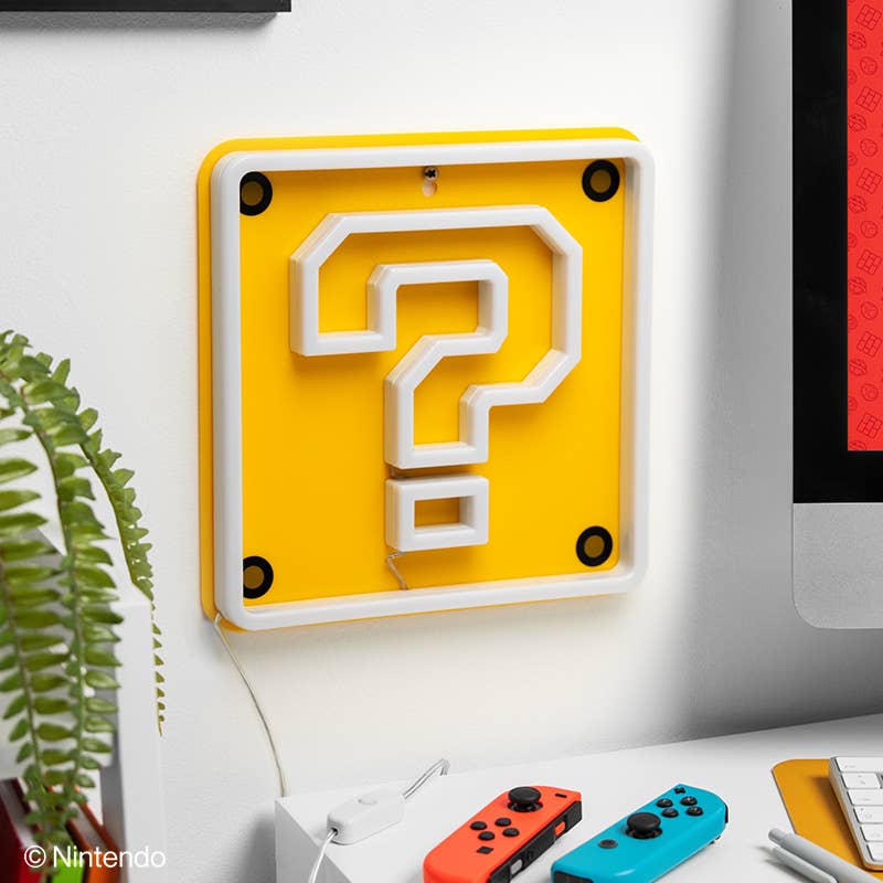 Super Mario: Question Block LED Neon Wall Light