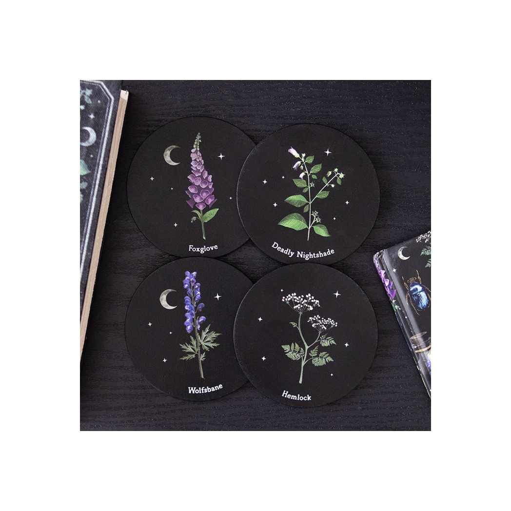 Venom & Vines: Poisonous Plants Coaster Set
