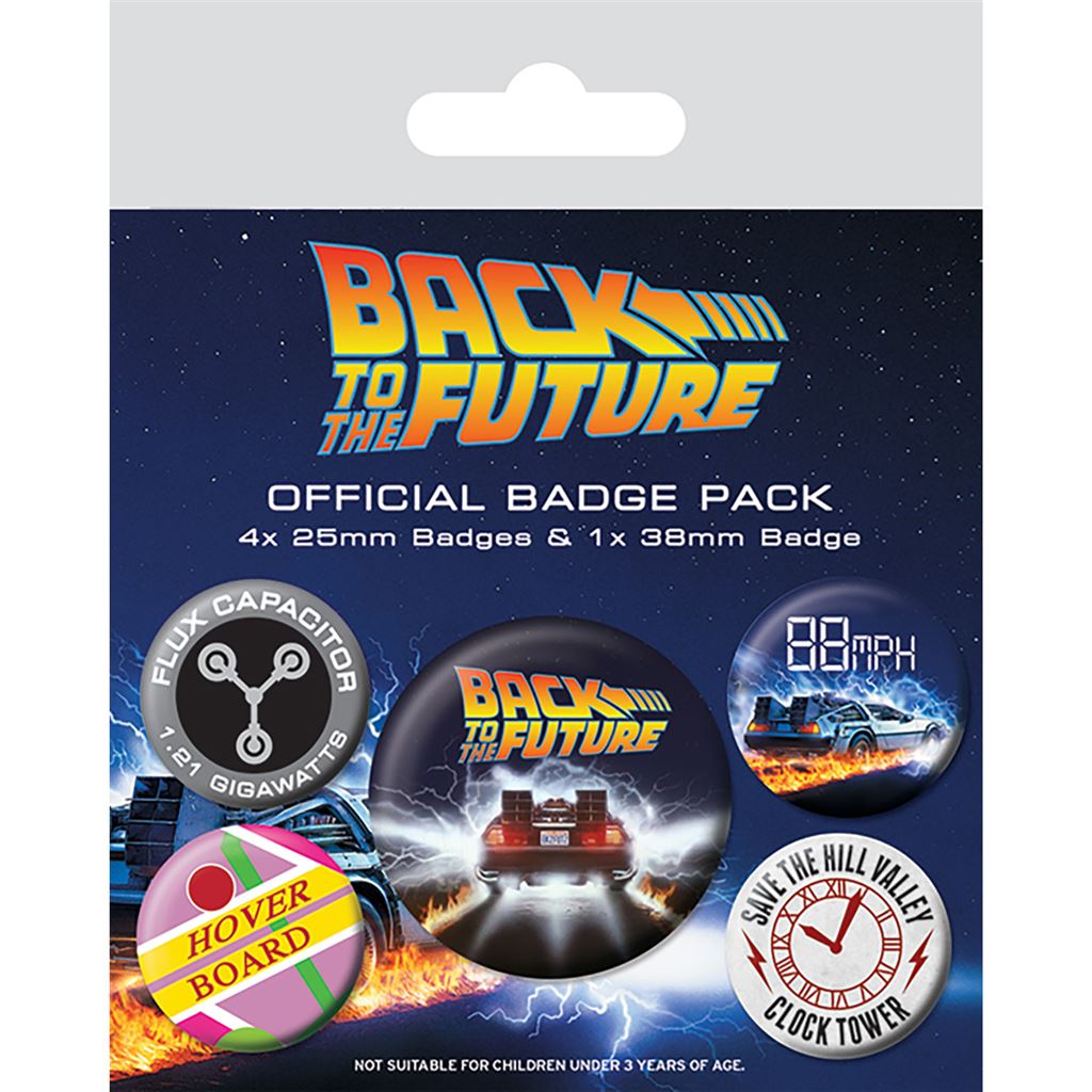 Back To The Future: DeLorean Badge Pack