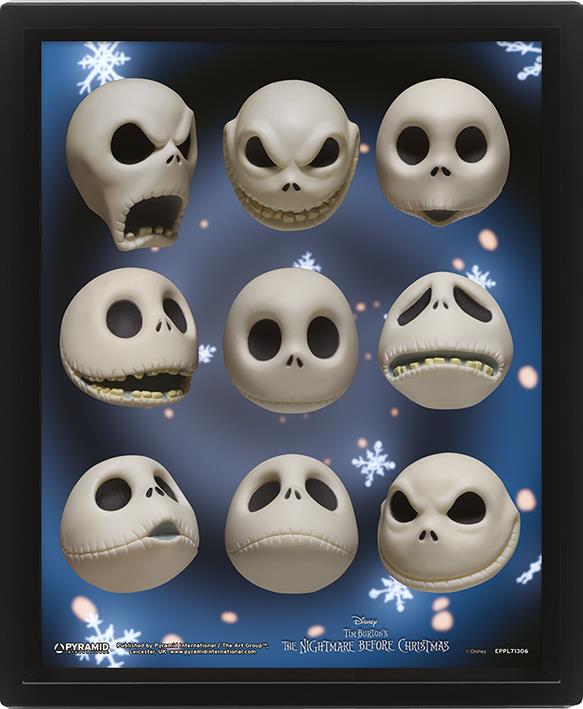 The Nightmare Before Christmas: Jack Expressions 3D Poster