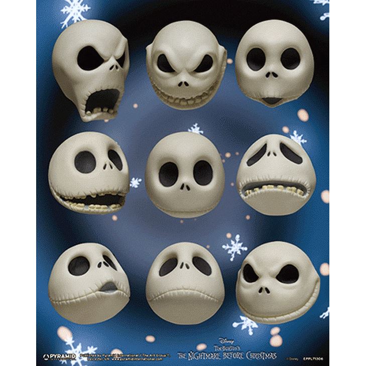 The Nightmare Before Christmas: Jack Expressions 3D Poster