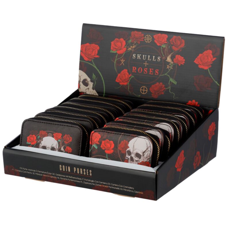 Skulls and Roses: Zip Around Purse