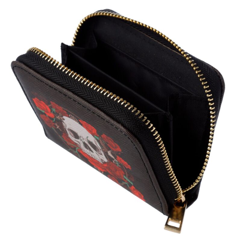 Skulls and Roses: Zip Around Purse