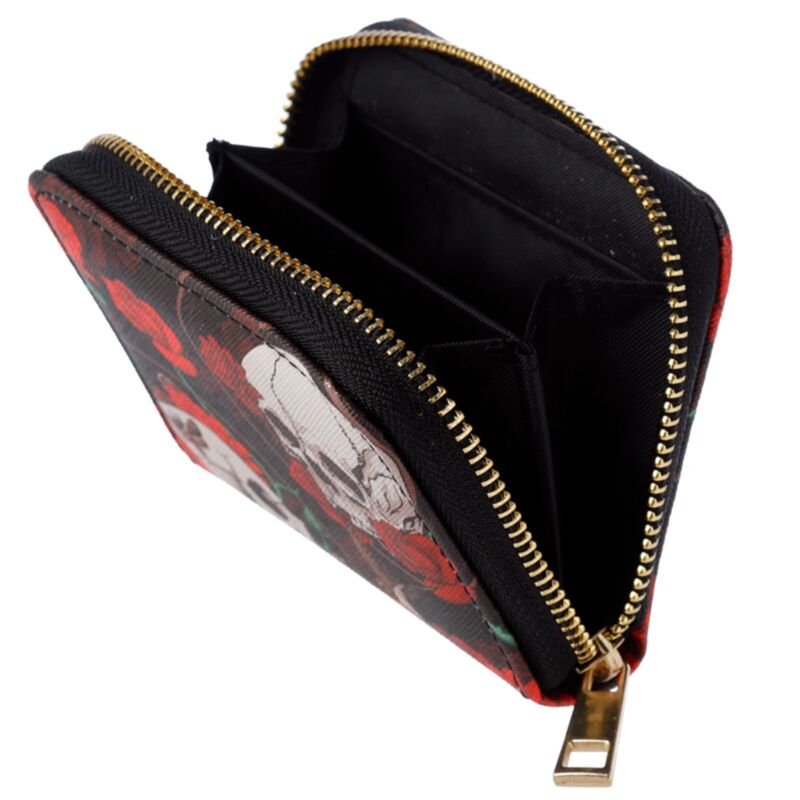 Skulls and Roses: Zip Around Purse