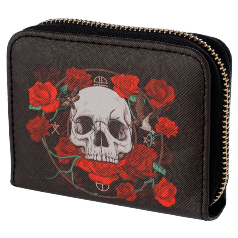 Skulls and Roses: Zip Around Purse