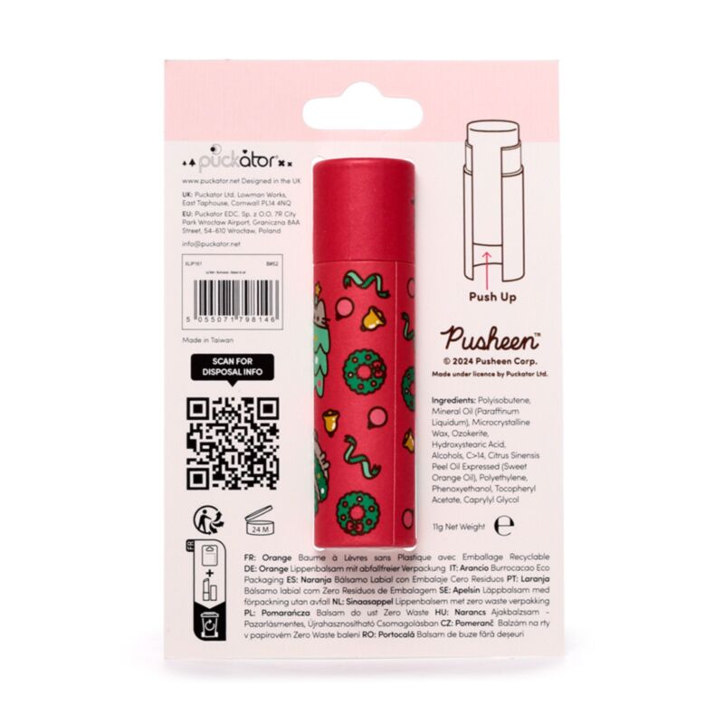 Christmas Pusheen the Cat Paper Stick Lip Balm