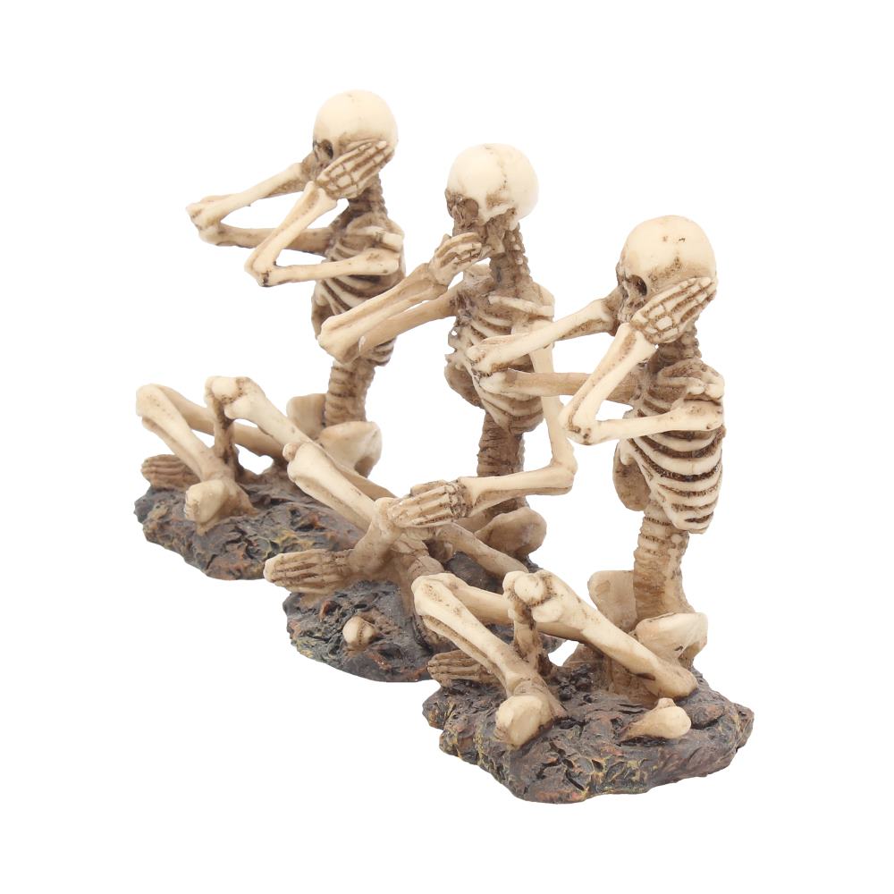 Nemesis Now x See No, Hear No, Speak No: Set of 3 Skeleton Figures