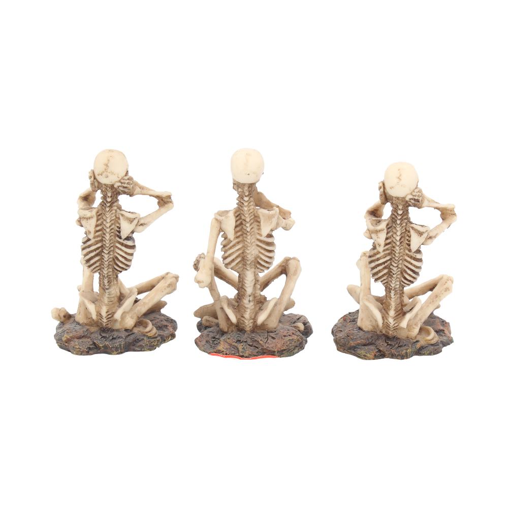 Nemesis Now x See No, Hear No, Speak No: Set of 3 Skeleton Figures