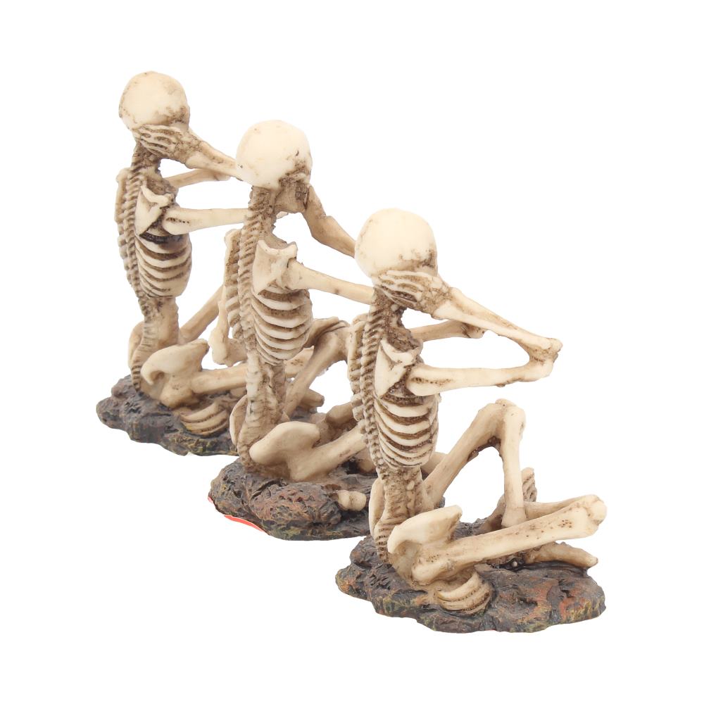 Nemesis Now x See No, Hear No, Speak No: Set of 3 Skeleton Figures