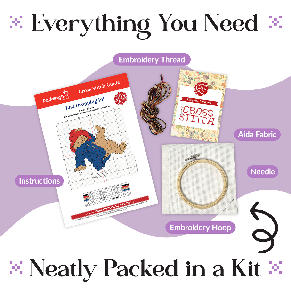 Paddington: Just Dropping In! - Mini Cross Stitch Kit