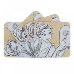 Beauty and The Beast: Love Blooms Coaster Set