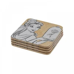 Beauty and The Beast: Love Blooms Coaster Set