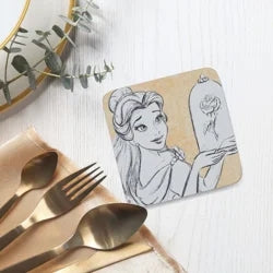 Beauty and The Beast: Love Blooms Coaster Set