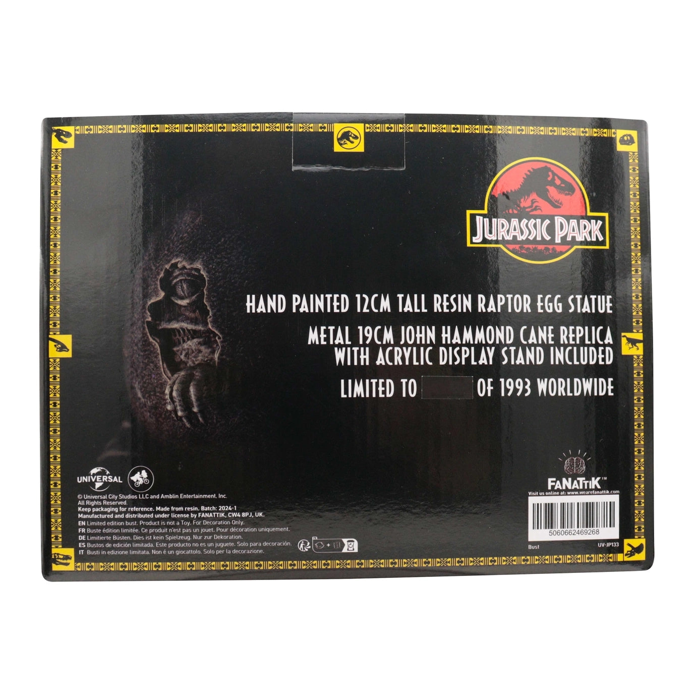 Jurassic Park: Limited Edition - 30th Anniversary Replica Egg & John Hammond Cane Set