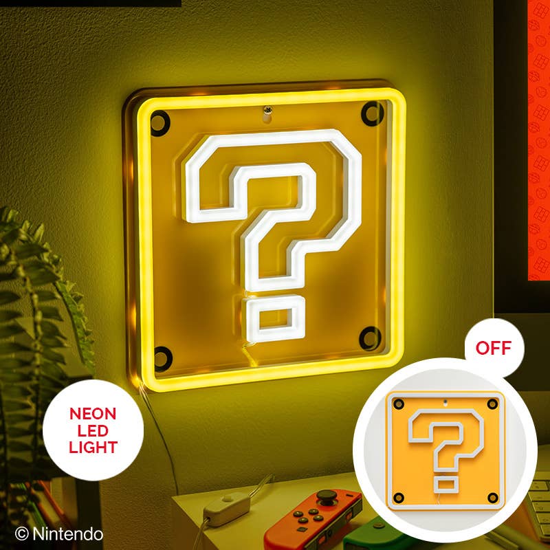Super Mario: Question Block LED Neon Wall Light