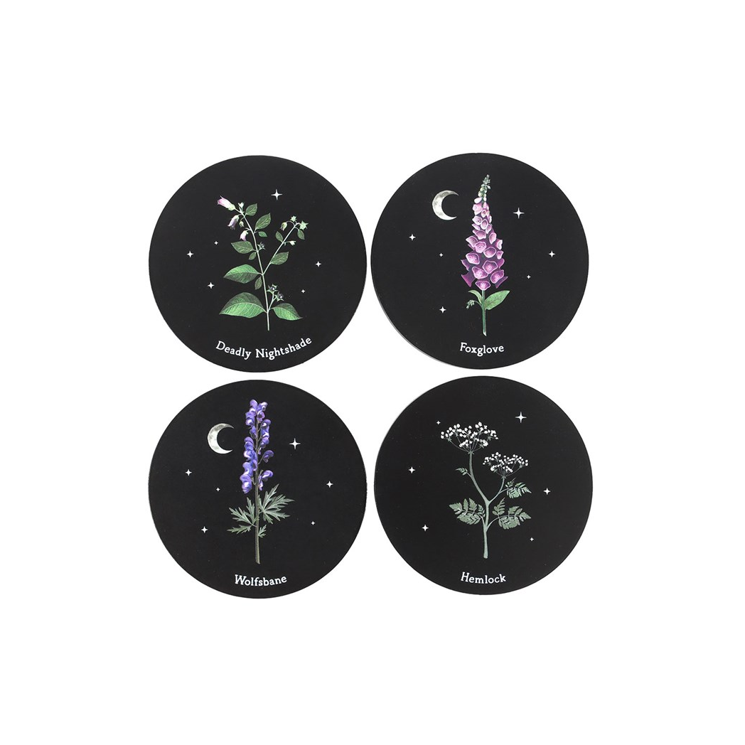 Venom & Vines: Poisonous Plants Coaster Set
