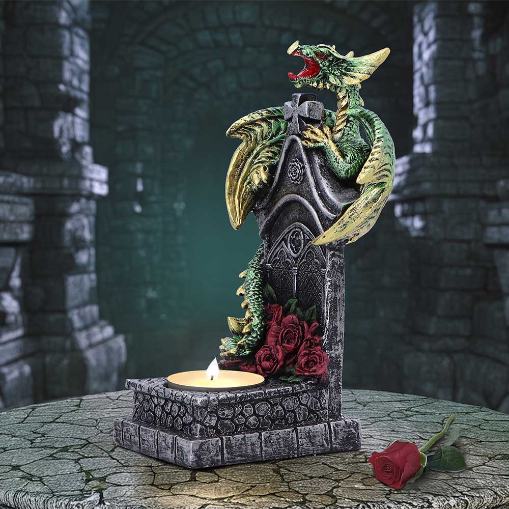 Nemesis Now: Light of the Green Dragon Tealight Holder